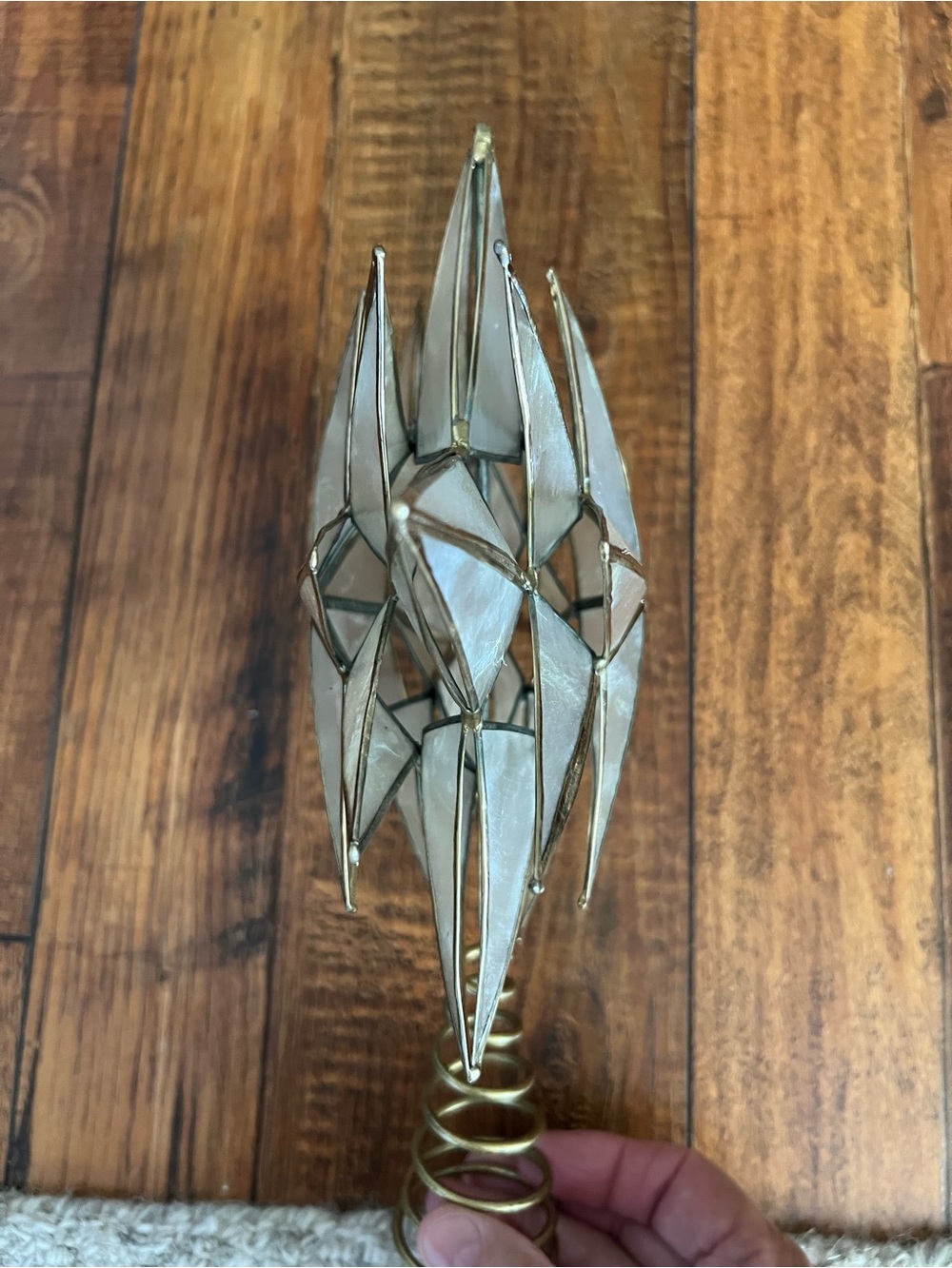Capiz Shell Star Christmas Tree Topper - Picture 4 of 4